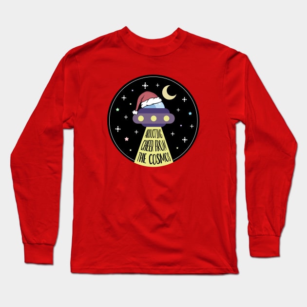 Christmas UFO Long Sleeve T-Shirt by Sasyall